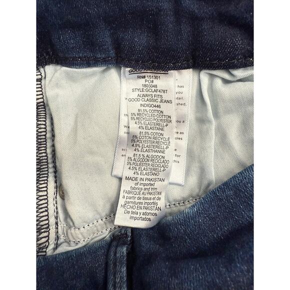 Good American Jeans Women's 6-12 Always Fits Good Classic Cropped Raw Hem - Picture 5 of 8